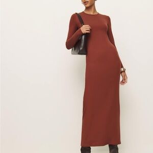 Reformation Rust Maxi Dress